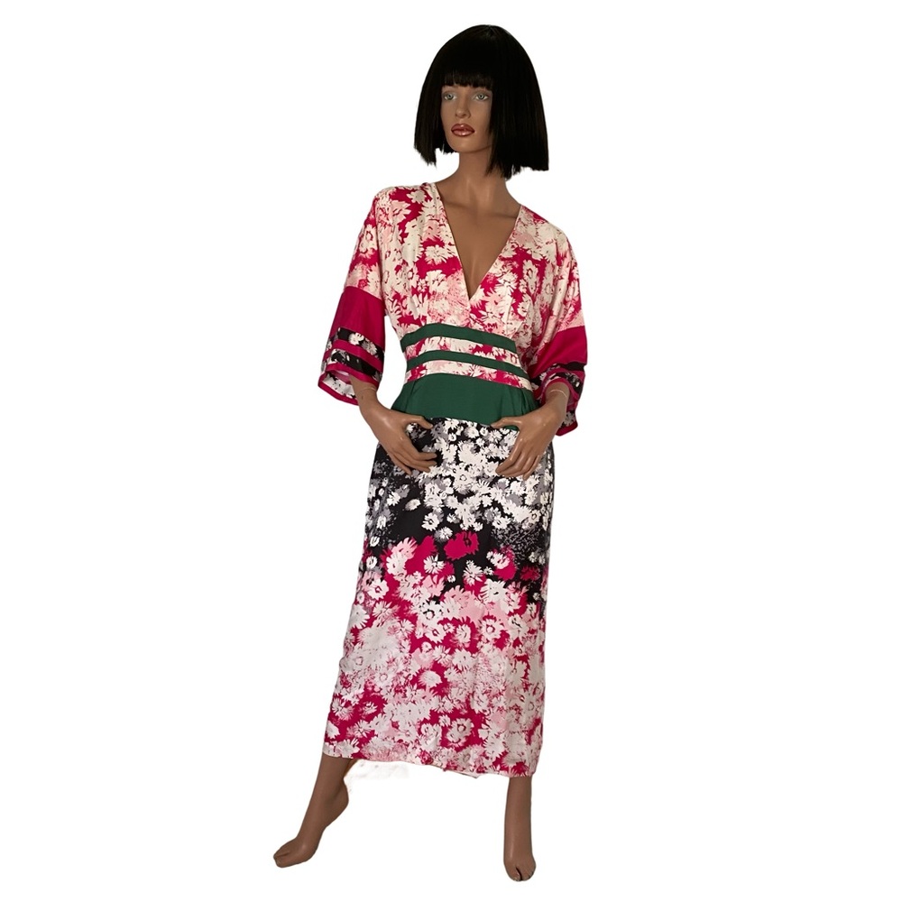 Handmade Custom Design Silk Kimono Style Dress